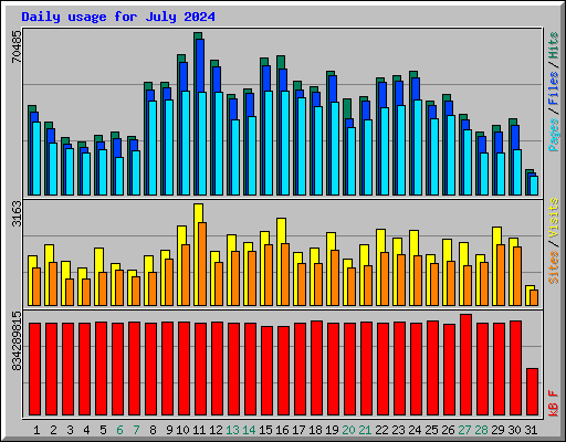 Daily usage for July 2024