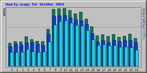Hourly usage for October 2024