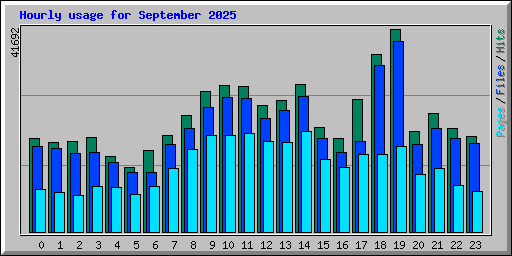 Hourly usage for September 2025